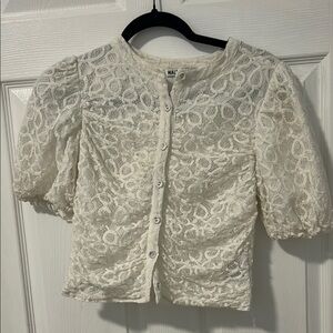 Walter Baker White Lace Blouse